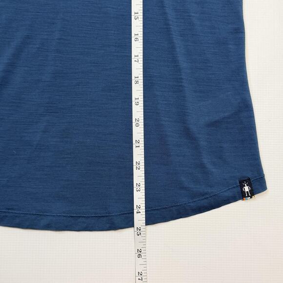 Smartwool Merino Sport 120 Shirt Womens Small Blue V Neck Short Sleeve Wool - Picture 7 of 12